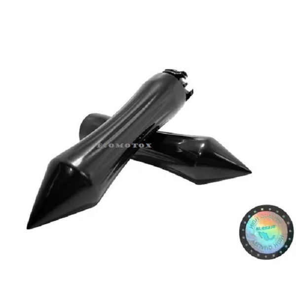 Puños Negros Chopper Spike Con Tubo Movil 1 Pulgada