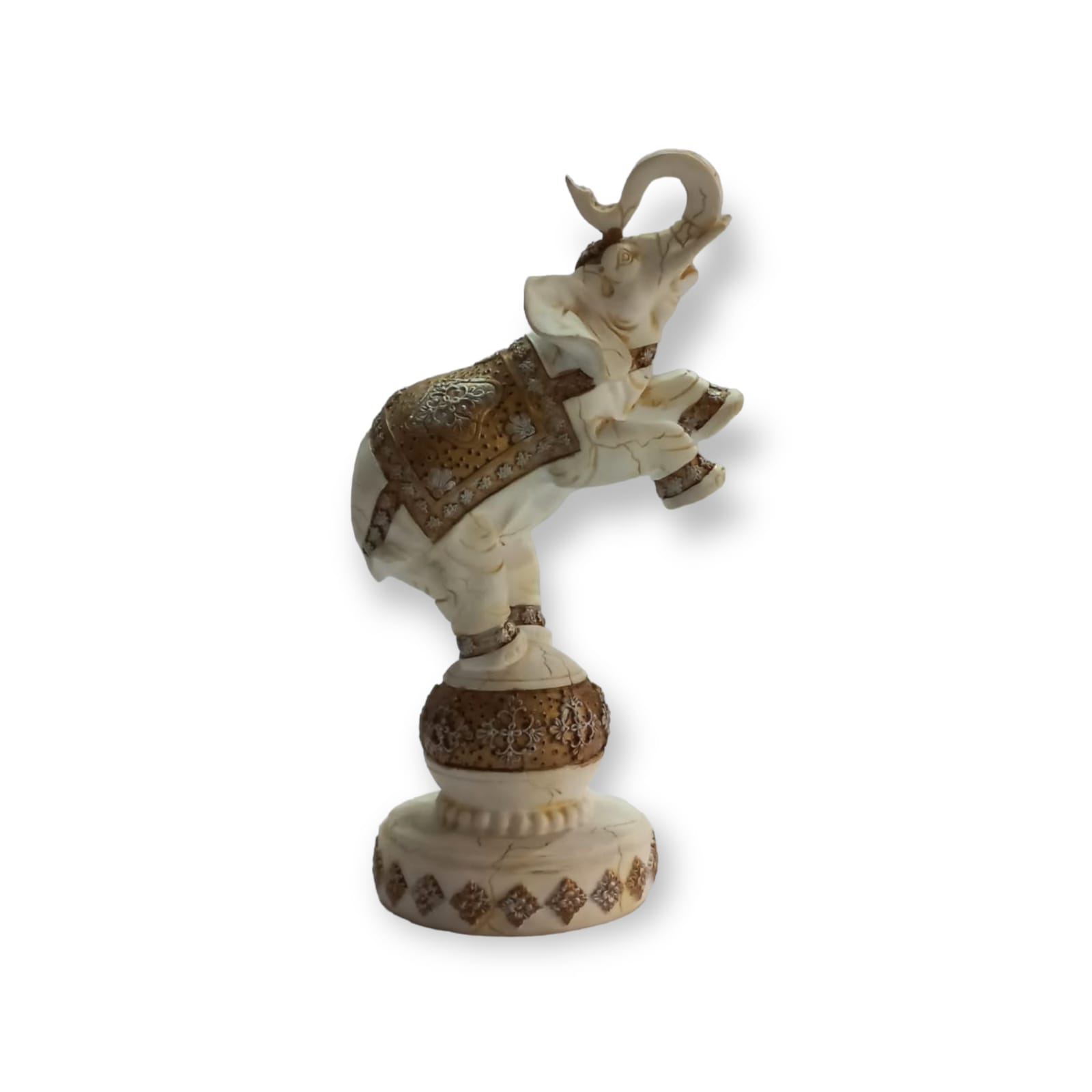 Elefante Blanco Estatua 10x18x23 Cm Hindú