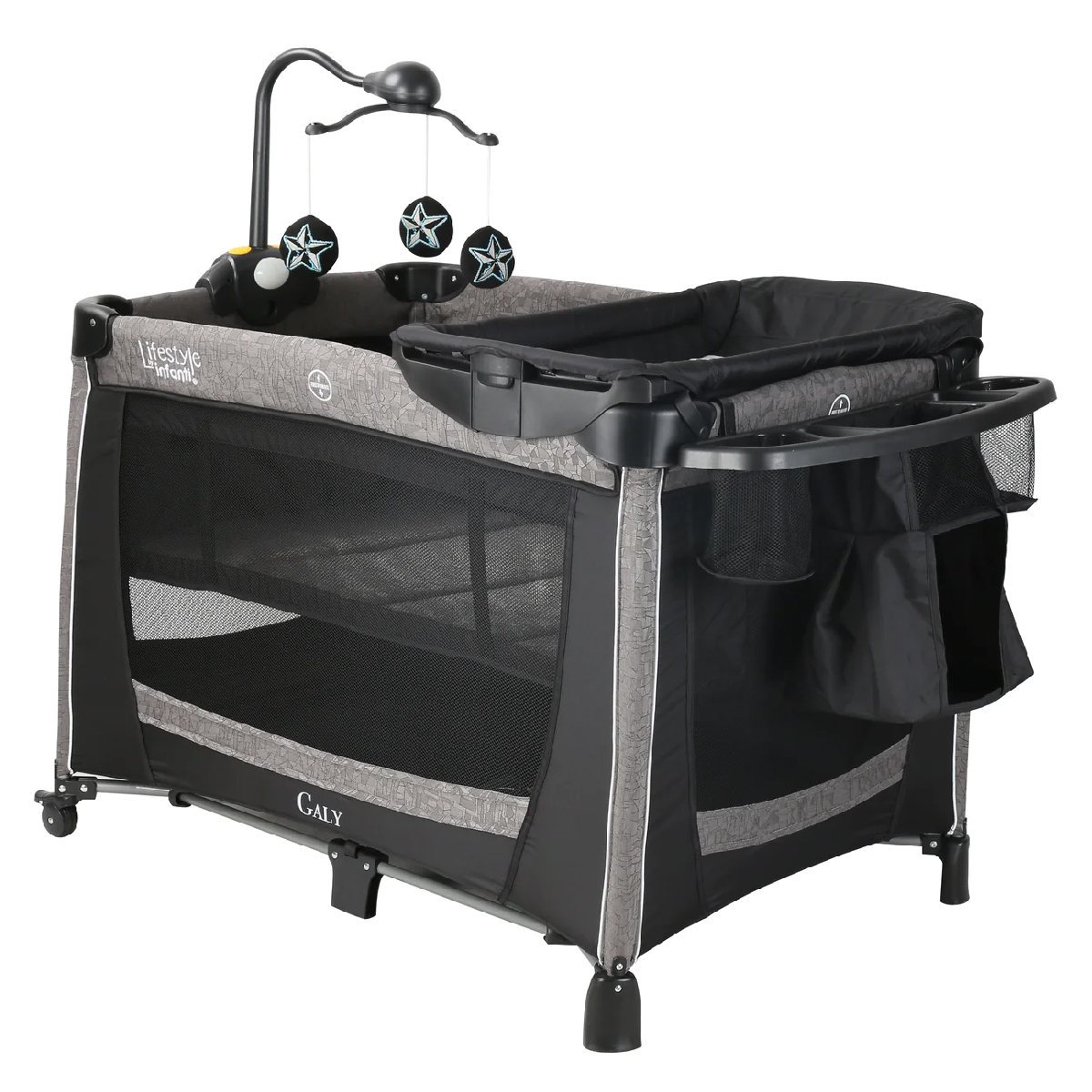 Cuna Corral de Lujo para Bebe Galy Infanti Gris