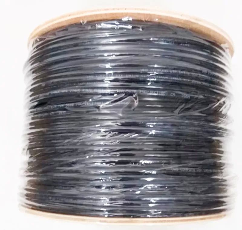 Cable Utp Doble Forro Exterior Cat6 Cal23 Negro 305mts B22