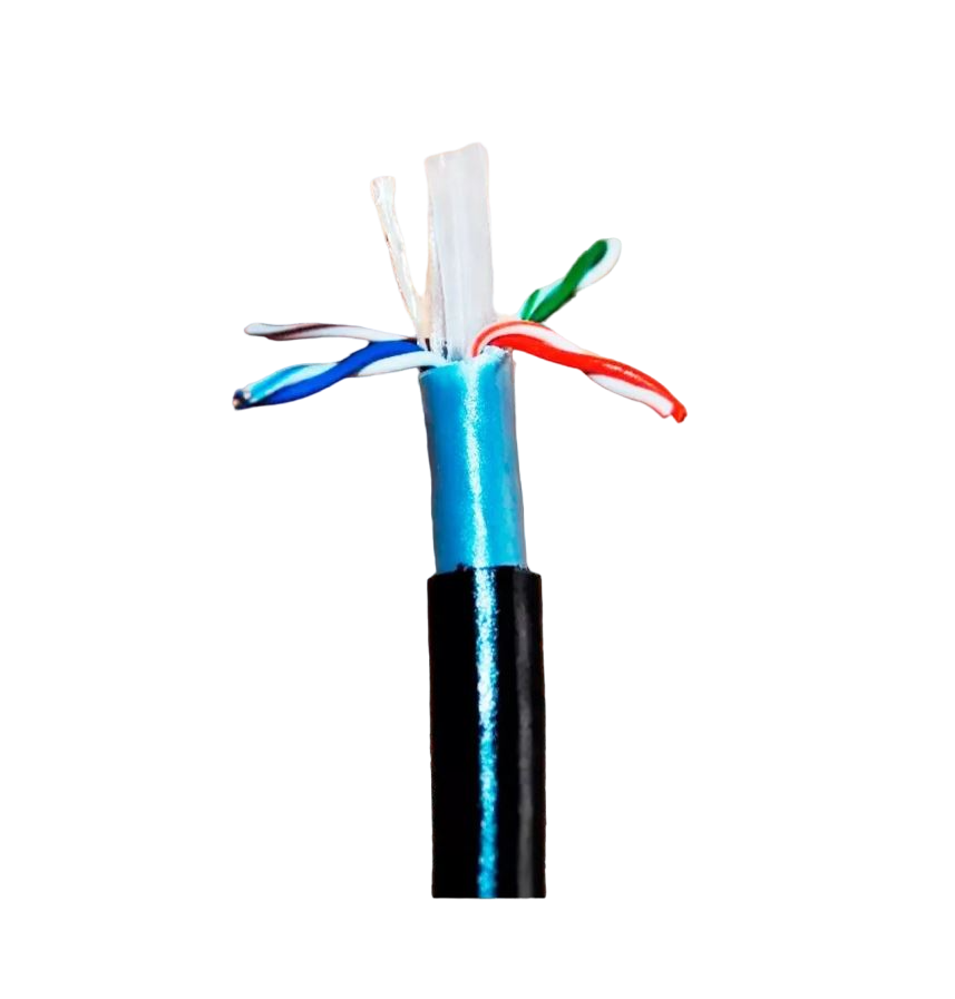 Cable Utp Doble Forro Exterior Cat6 Cal23 Negro 305mts B22