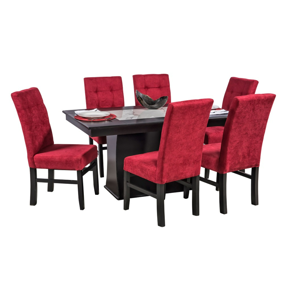 Comedor Rubí 6 Sillas Madera y Cubierta Tablero