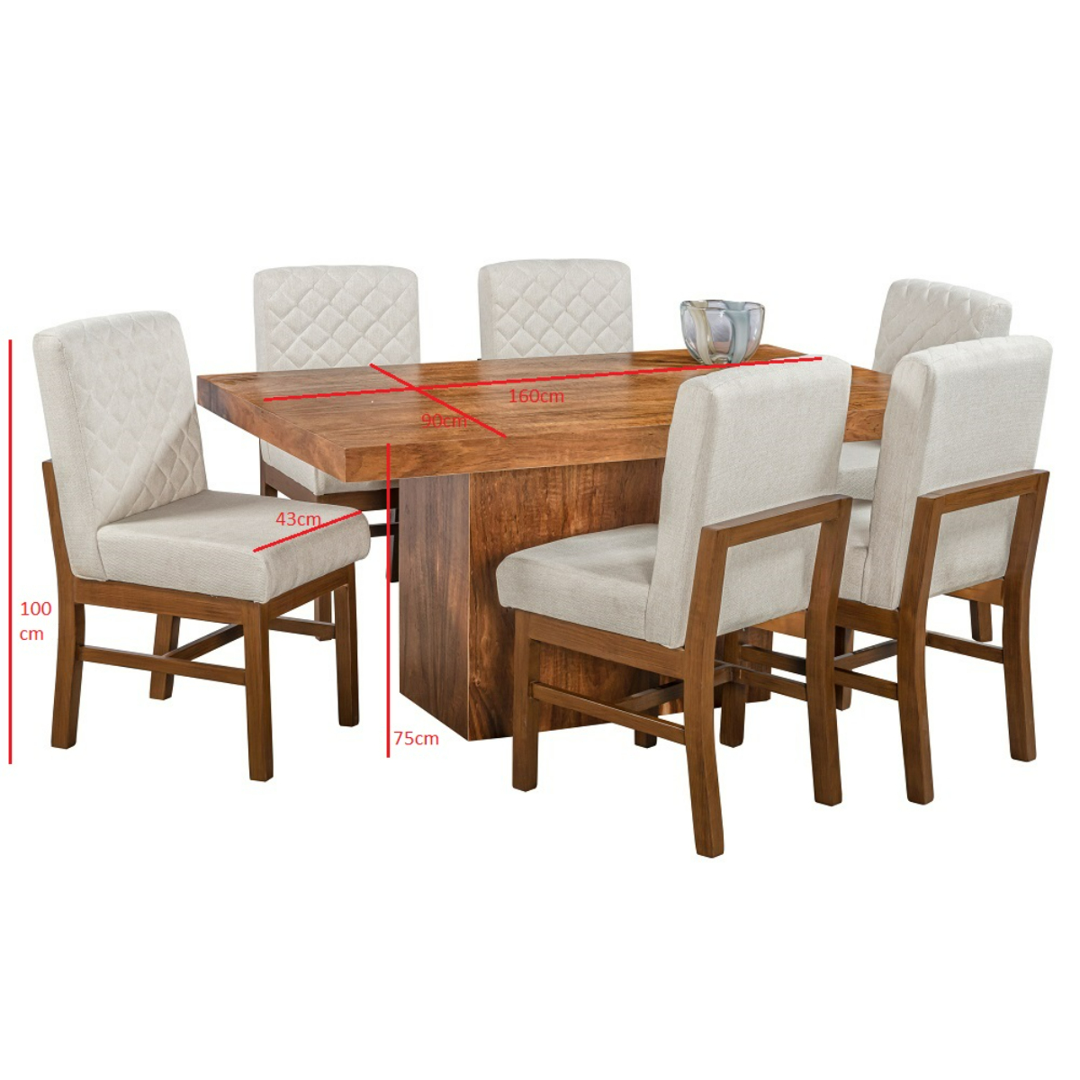 Comedor Girona 6 Sillas Madera y Cubierta de Chapa.