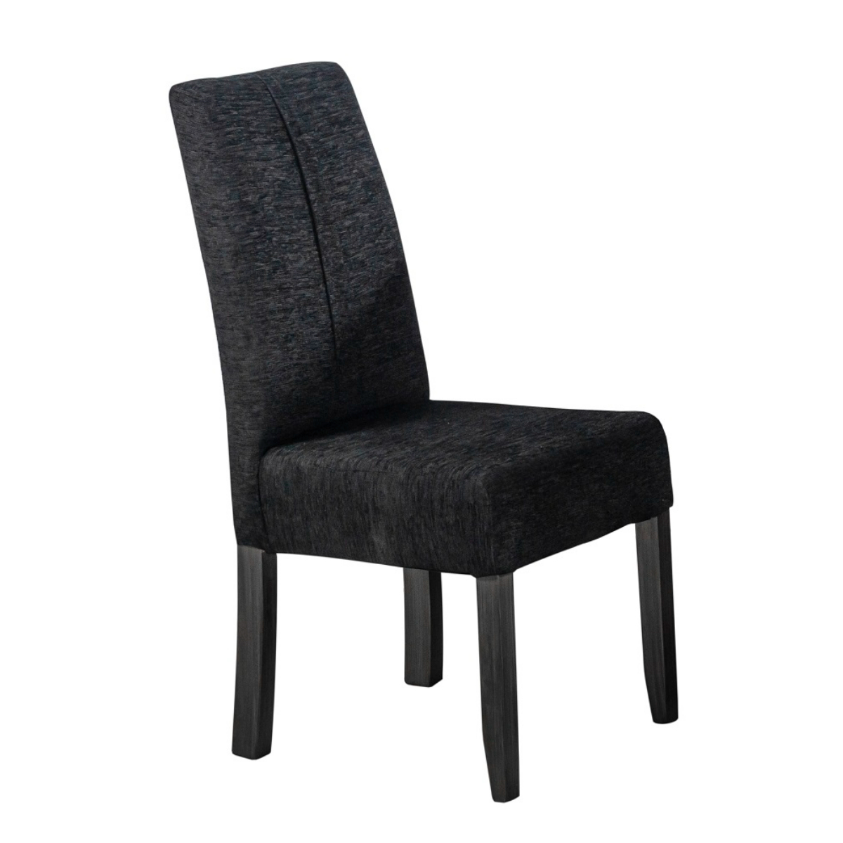 Comedor Giza 6 Sillas Tubular Madera y Cubierta Cristal Negro.