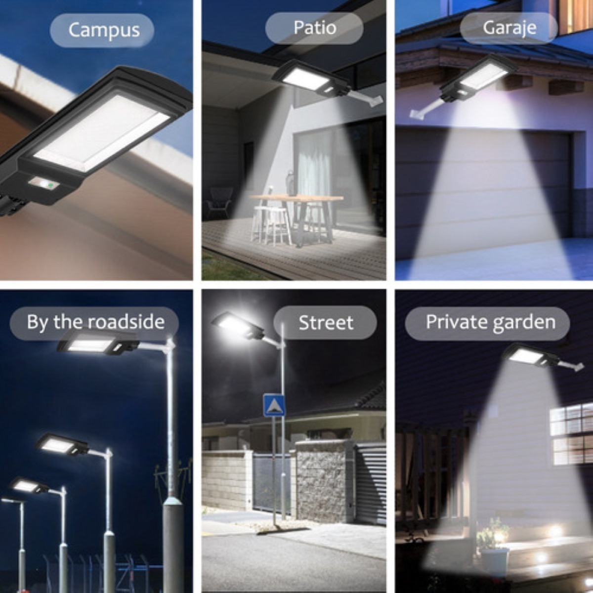 Lampara Led Solar Suburbana Focos Solares Exterior 400w