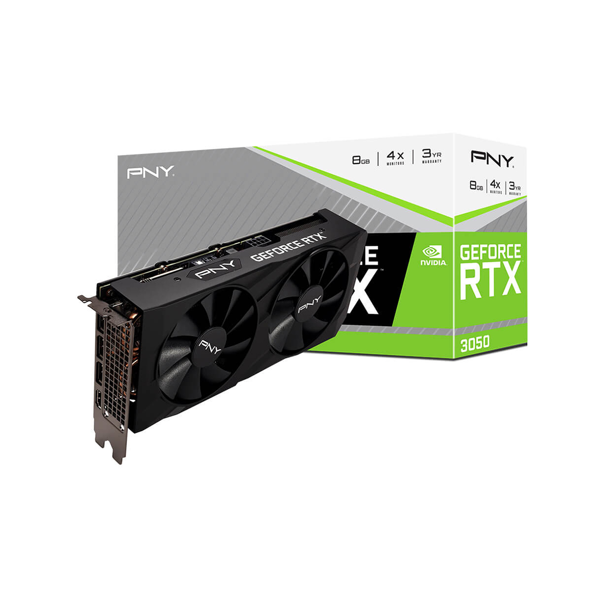 Tarjeta de Video PNY GeForce RTX 3050 8GB Verto Dual Fan