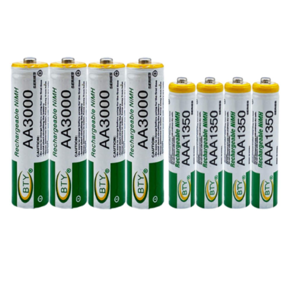 Batería AA recargable Ni MH de 1,2 V pila AAA de 1350Ma 3000mAh electrónicos níquel control gamer