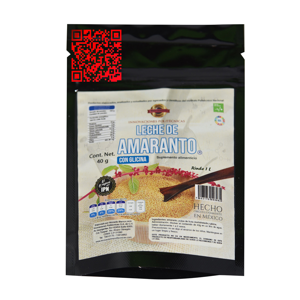 LECHE DE AMARANTO CON GLICINA Leche de amaranto con glicina en polvo