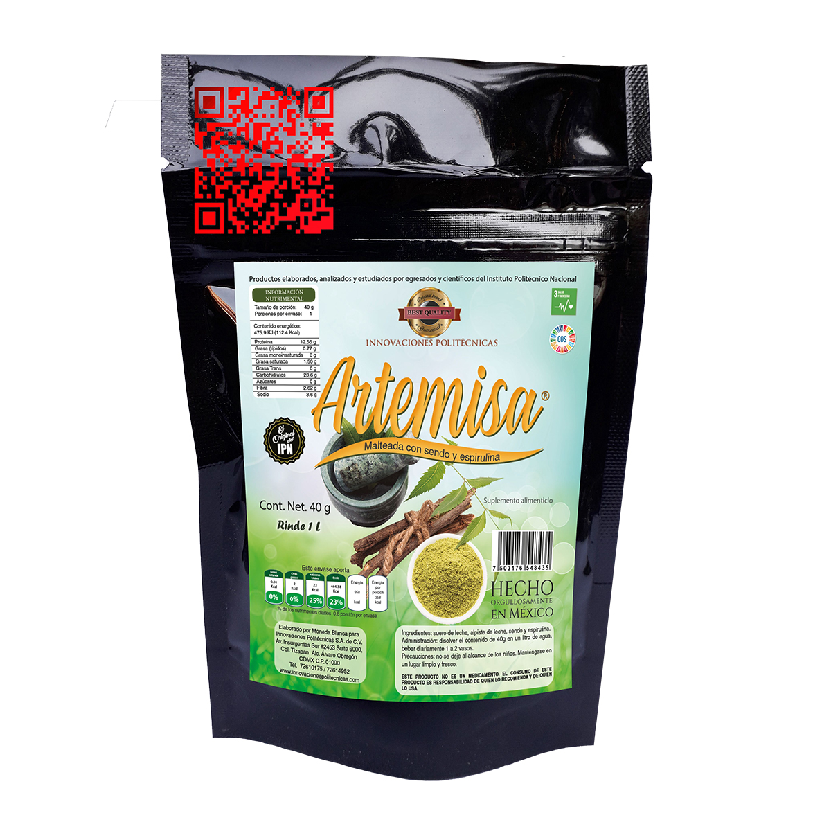 ARTEMISA Malteada con alga espirulina