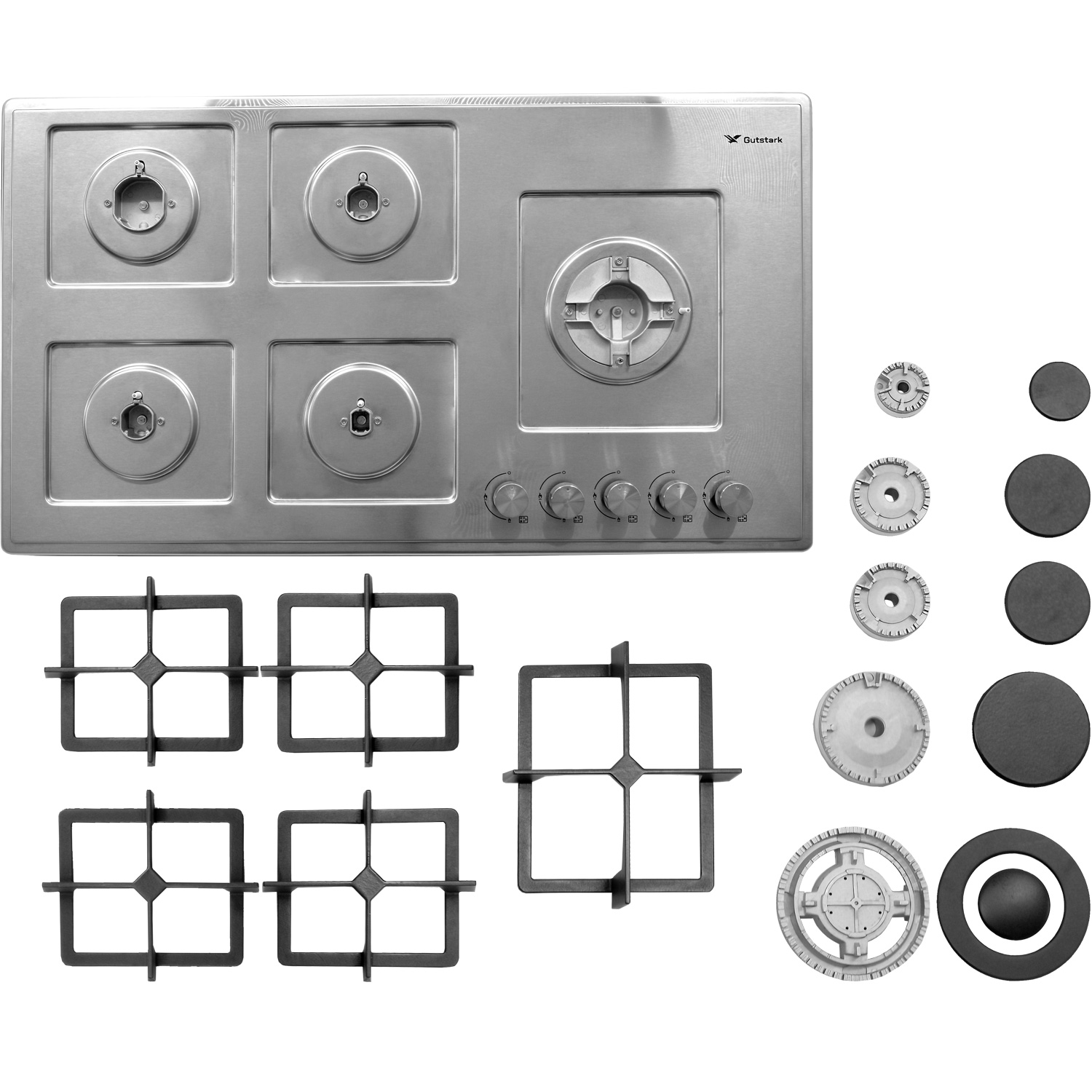 Parrilla 5 Quemadores Acero Inoxidable