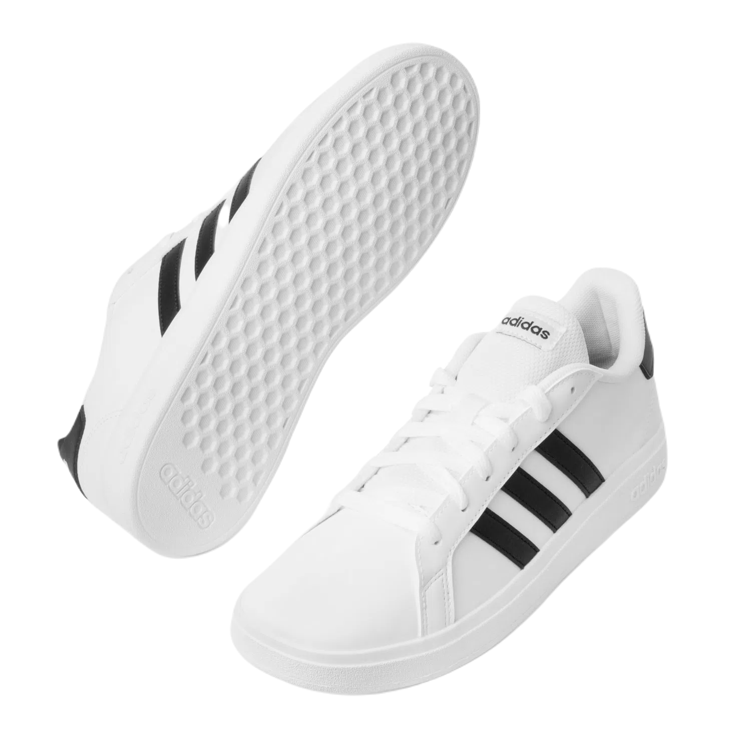 TENIS ADIDAS GRAND COURT 2.0 K MUJER JR GW6511 BLANCO NEGRO