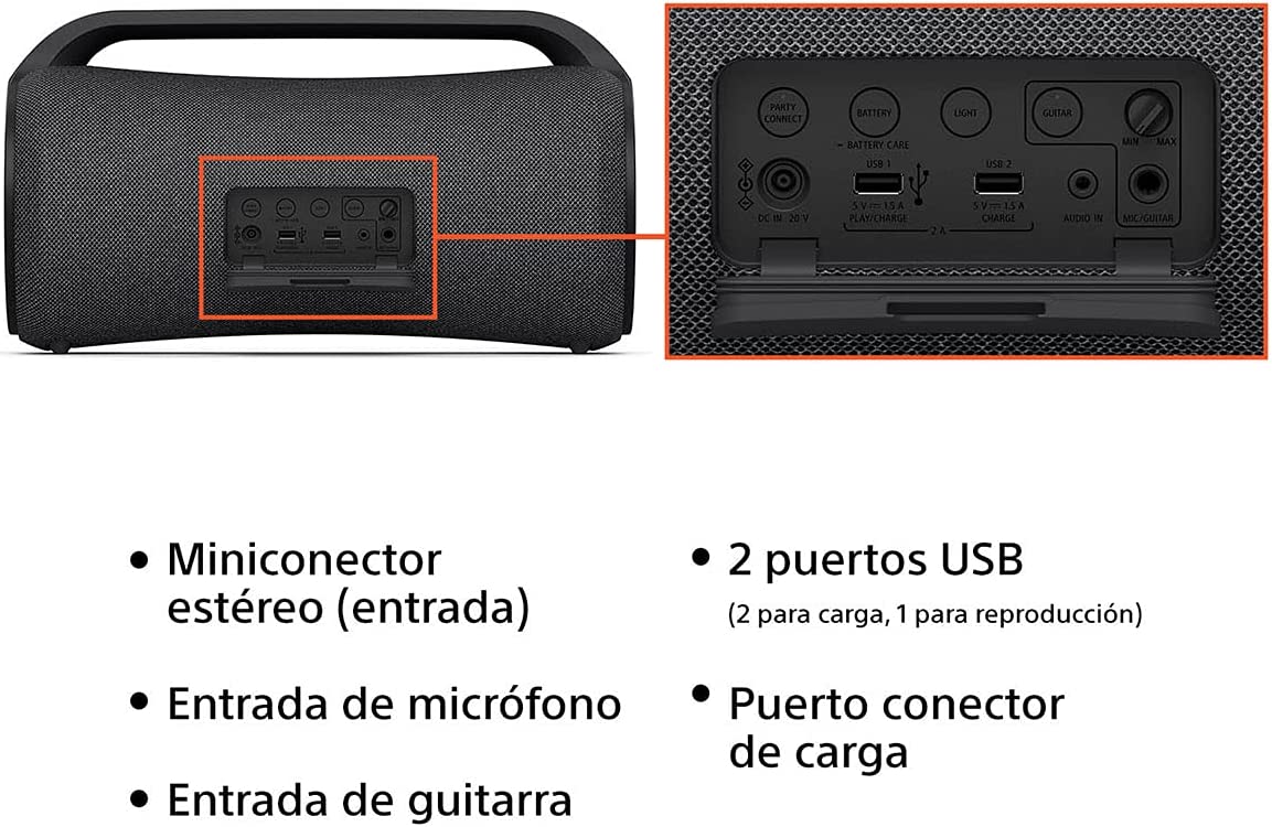 Sony Bocina Inalambrica Portatil Srs Xg500 Negro - Game Center