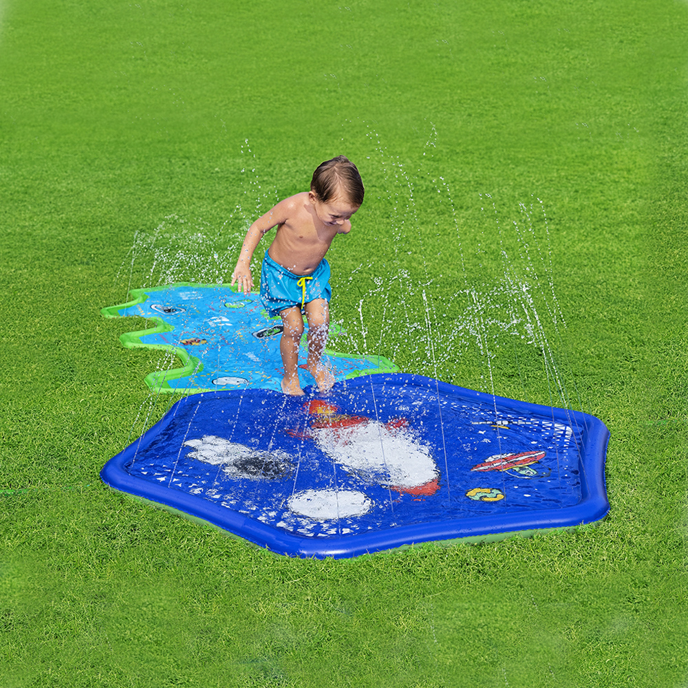 Tapete Deslizador Rociador Inflable Astronautas Bestway