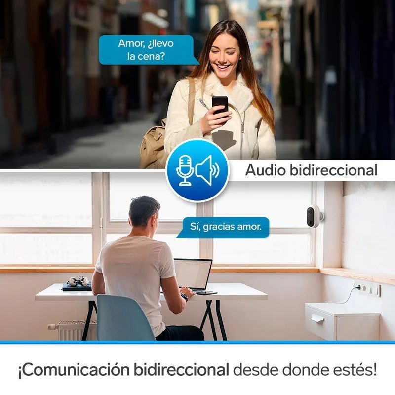 Cámara Seguridad Wi-fi Full Hd Batería Recargable Steren