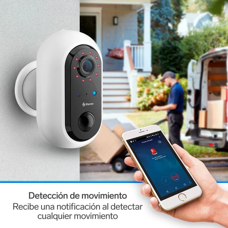 Cámara Seguridad Wi-fi Full Hd Batería Recargable Steren