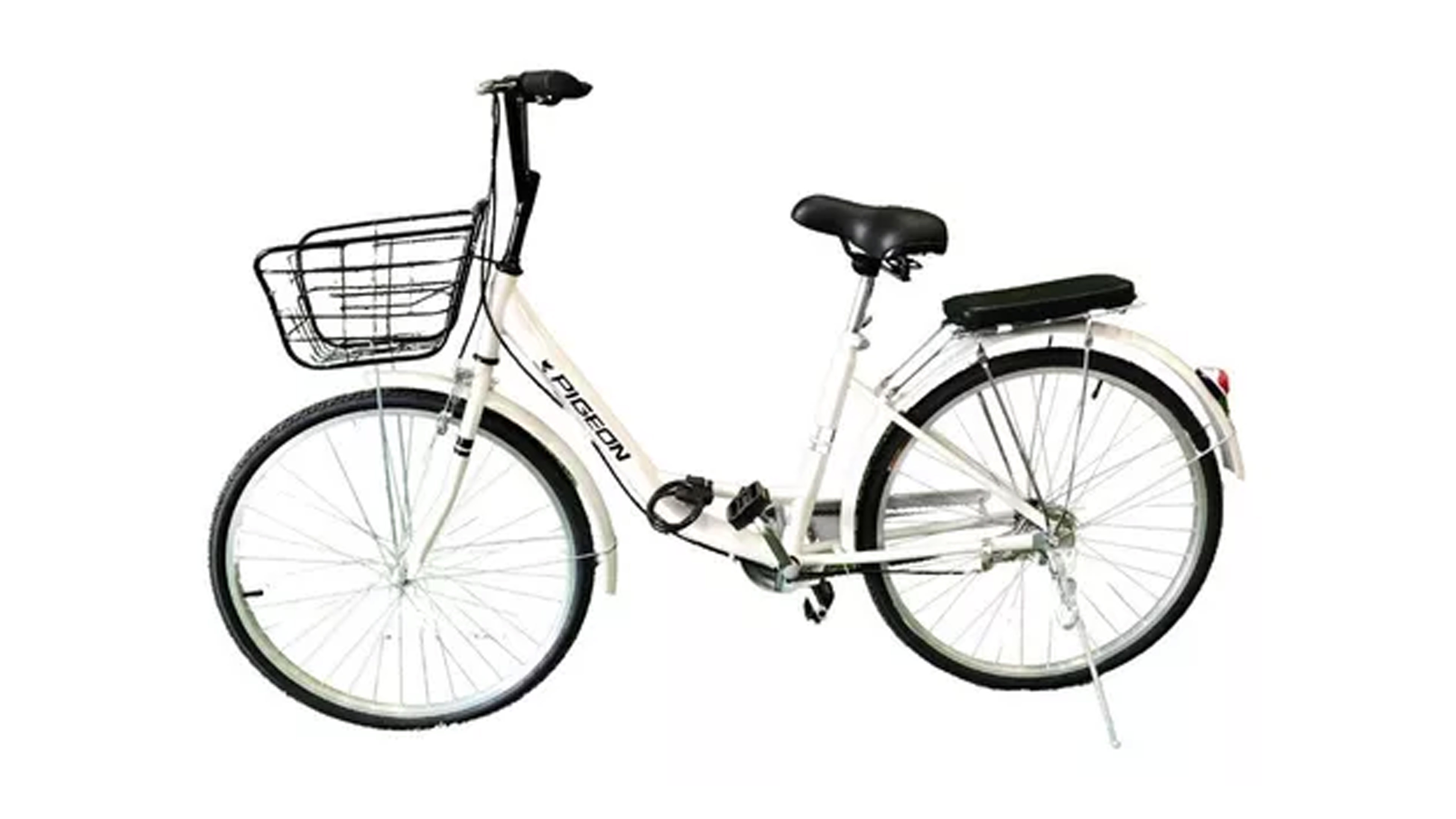 Bicicleta Pigeon Compraymas Rodada 24 Bicicleta de Paseo Calle Color Blanco con Canasta