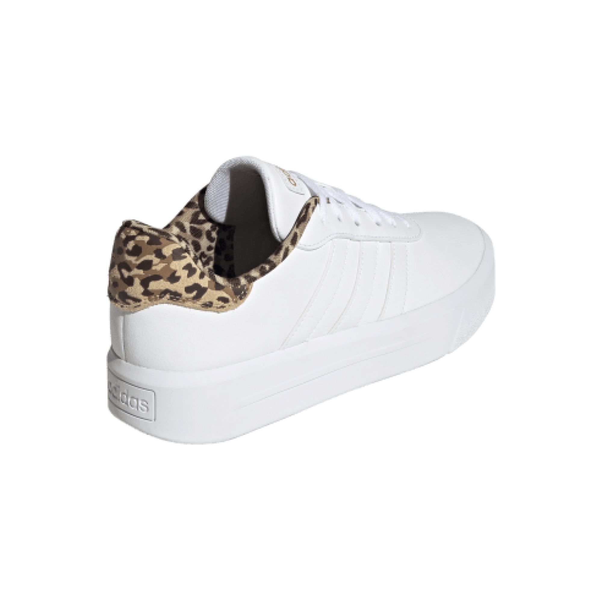 Tenis Adidas Court Plataforma Blanco Animal Print Leopardo Dama Originales GW9786