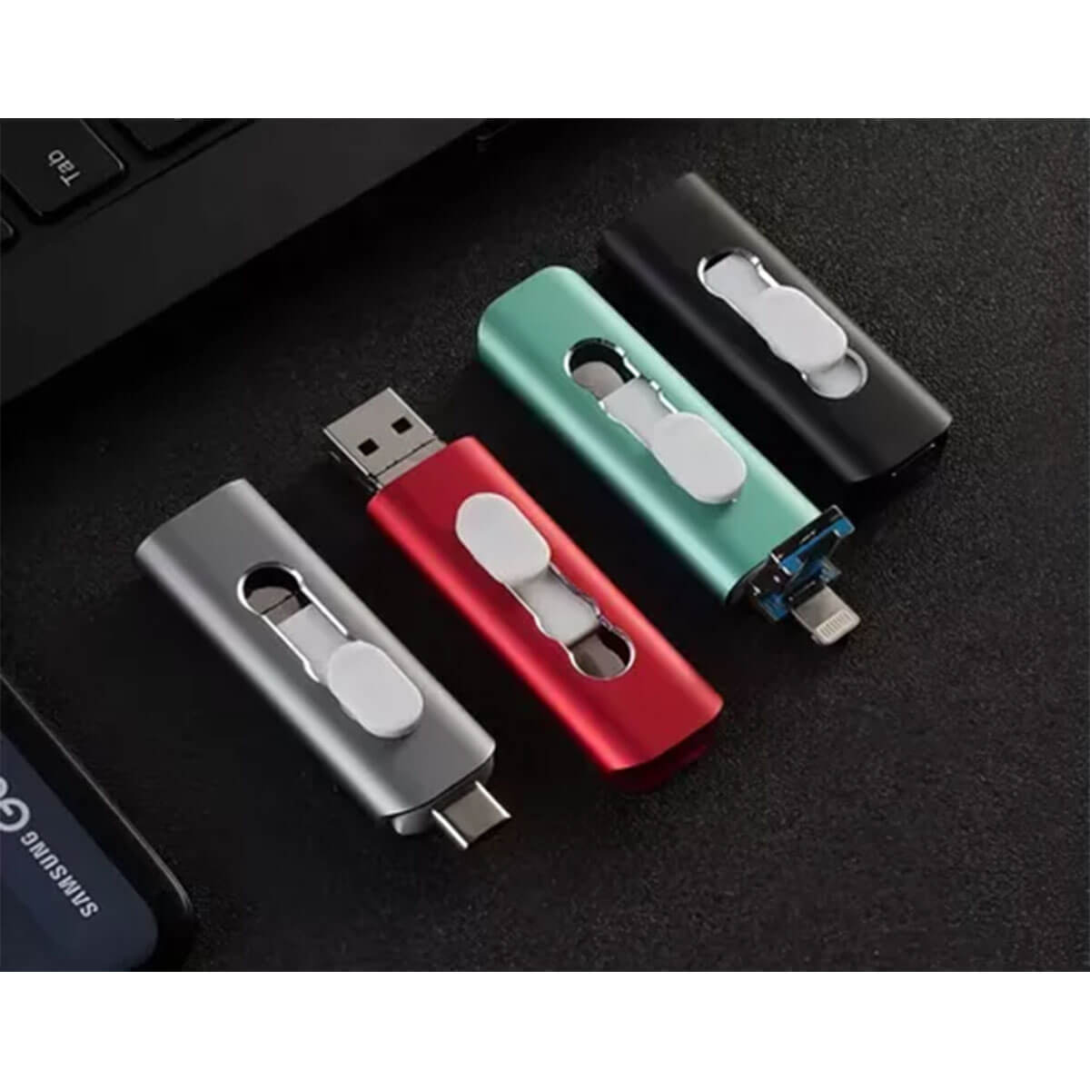 Memoria Usb 3 En 1 Usb Lightning, Android, Pc 1 Tera 1tb