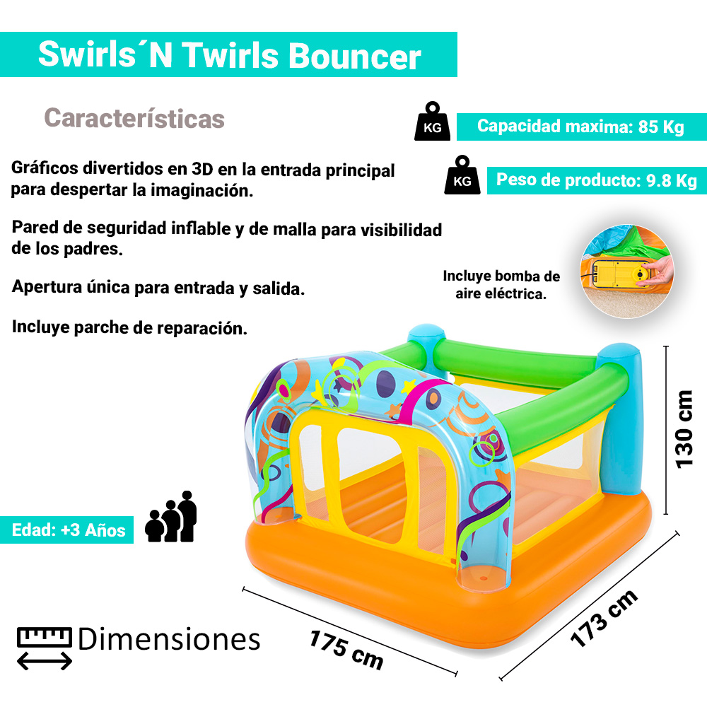 Castillo Inflable Infantil Brincolin Con Bomba Electrica