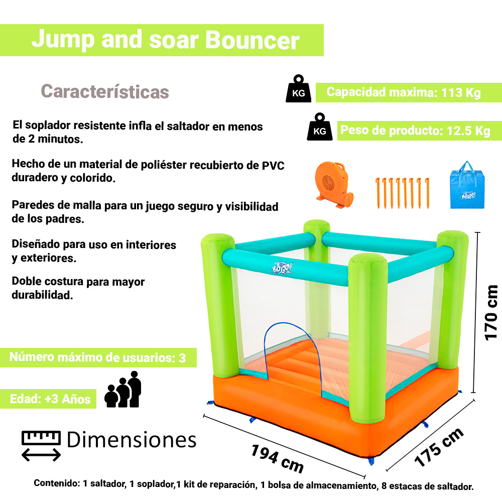 Juego Inflable Brincolin Infantil Trampolin Parque Diversion