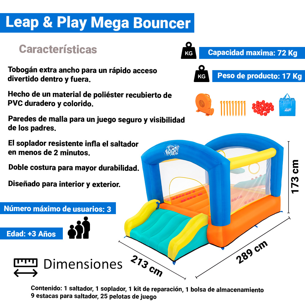 Juego Inflable Brincolin Infantil Trampolin Con Resbaladilla