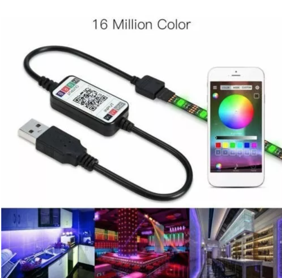 Tira Luz Led de Colores RGB 5 Mts Control Vía App