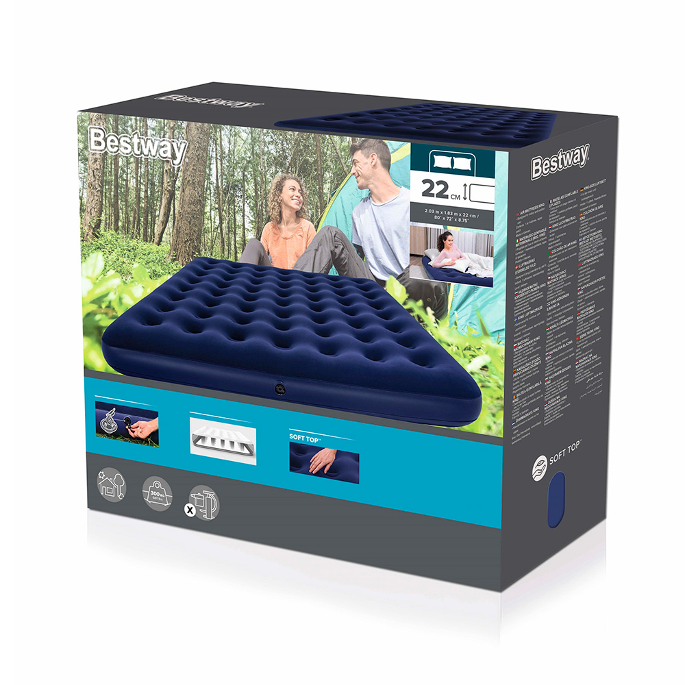 Colchón Inflable Tamaño King Camping Tritech Azul Bestway