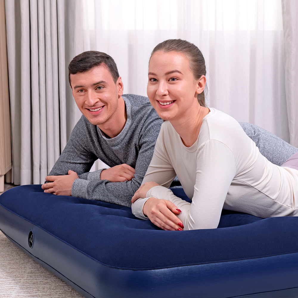 Colchón Inflable Matrimonial Cama De Aire Camping + Bomba