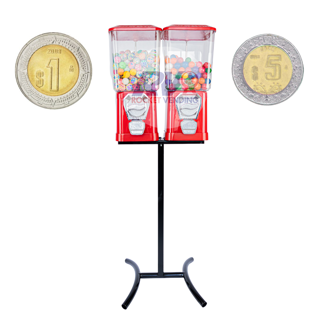 Modulo Chiclera Doble Con Base + Frutita + Chicles Eagle Vending