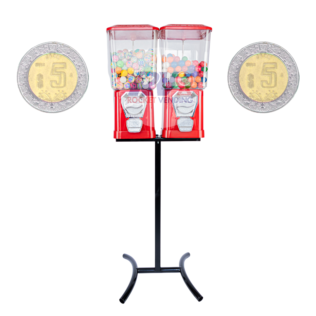 Modulo Chiclera Doble Con Base + Frutita + Chicles Eagle Vending