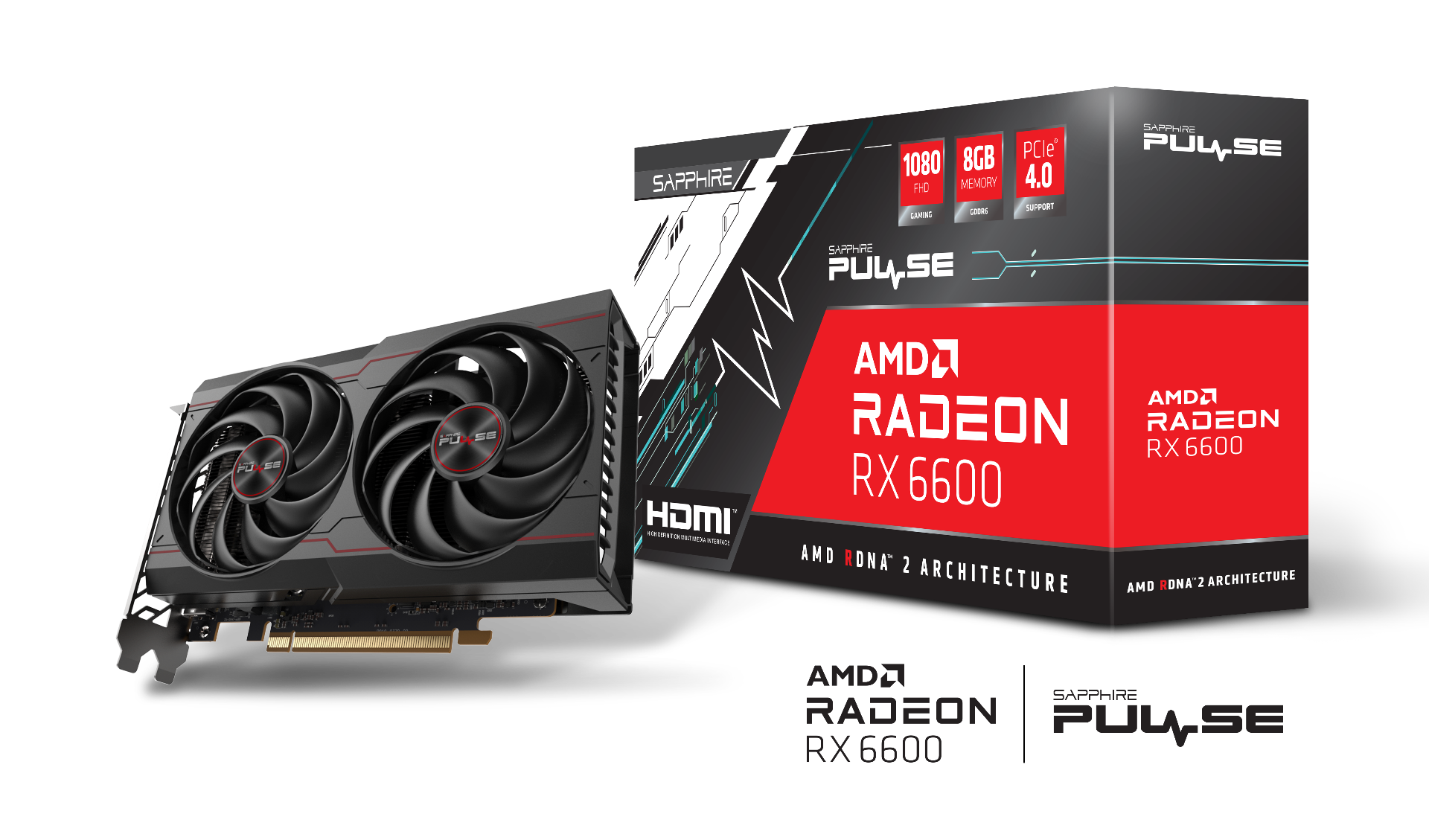 Tarjeta de video Pulse RX 6600 Sapphire 8GB GDDR6