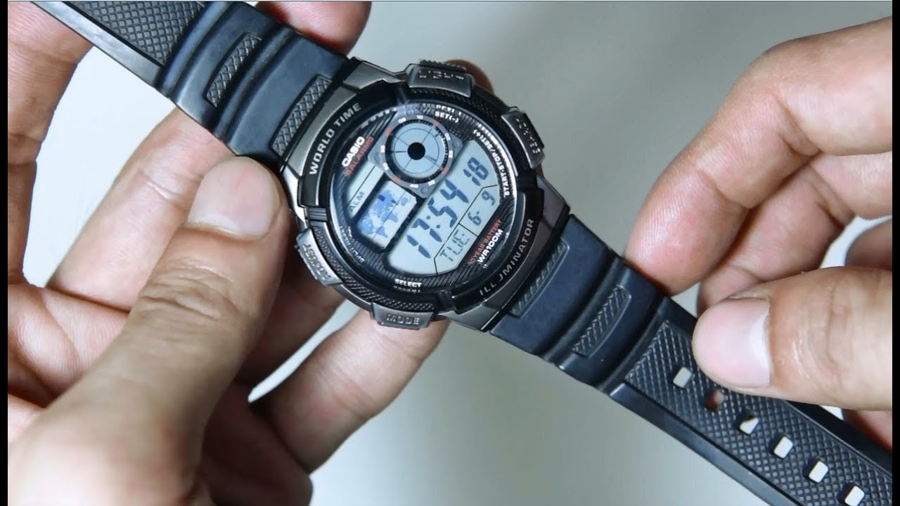 Reloj Casio Hombre AE-1000W-1A Digital Hora Mundial Original