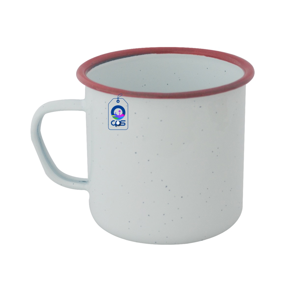 Pocillo de peltre de 10 oz. Con filo de color para sublimar (12 piezas).