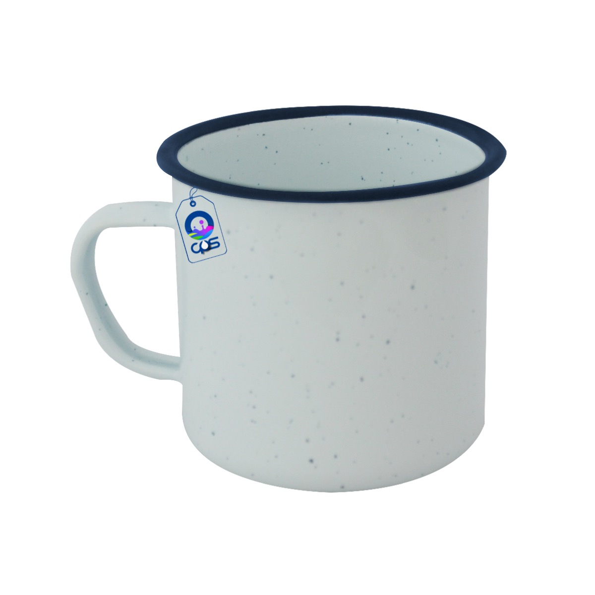 Pocillo de peltre de 10 oz. Con filo de color para sublimar (12 piezas).