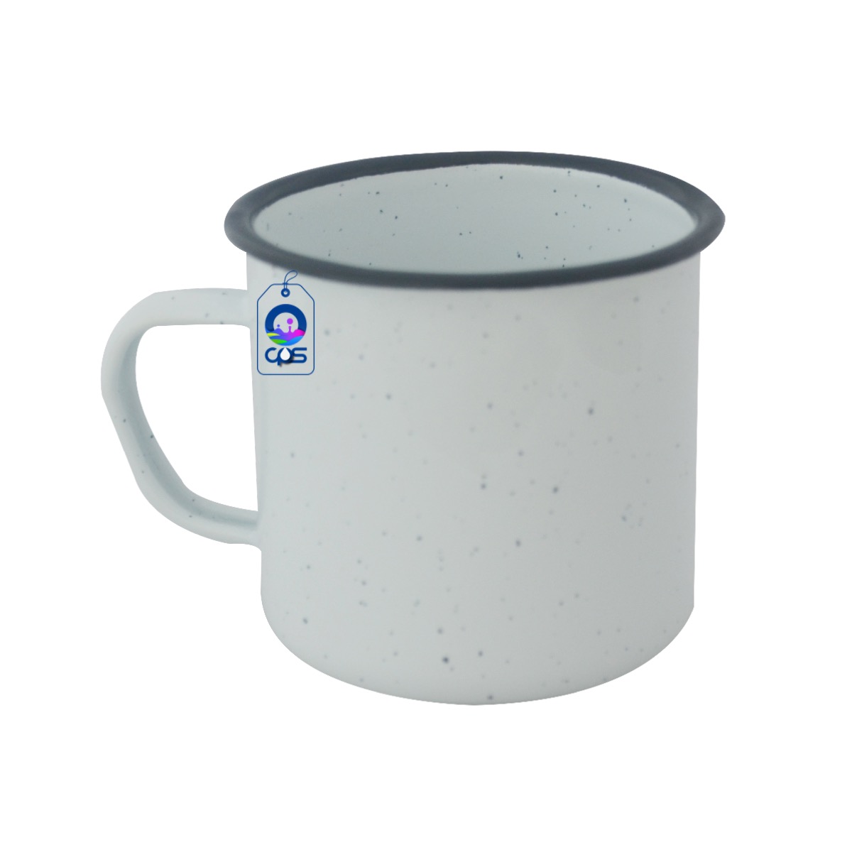 Pocillo de peltre de 10 oz. Con filo de color para sublimar.