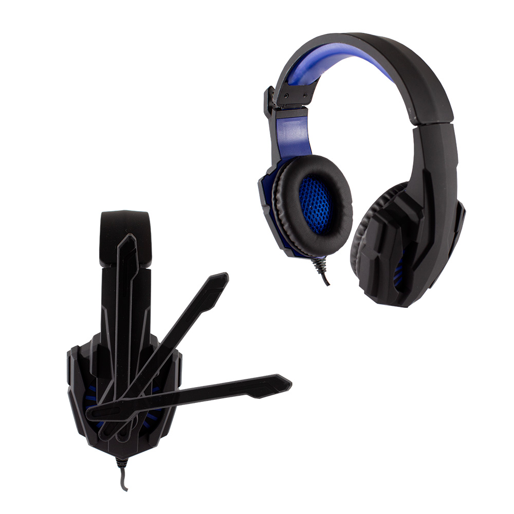  Audífonos Con Micrófono Alámbrico Gamer Diadema Sentry Gaming  Azul Gx150