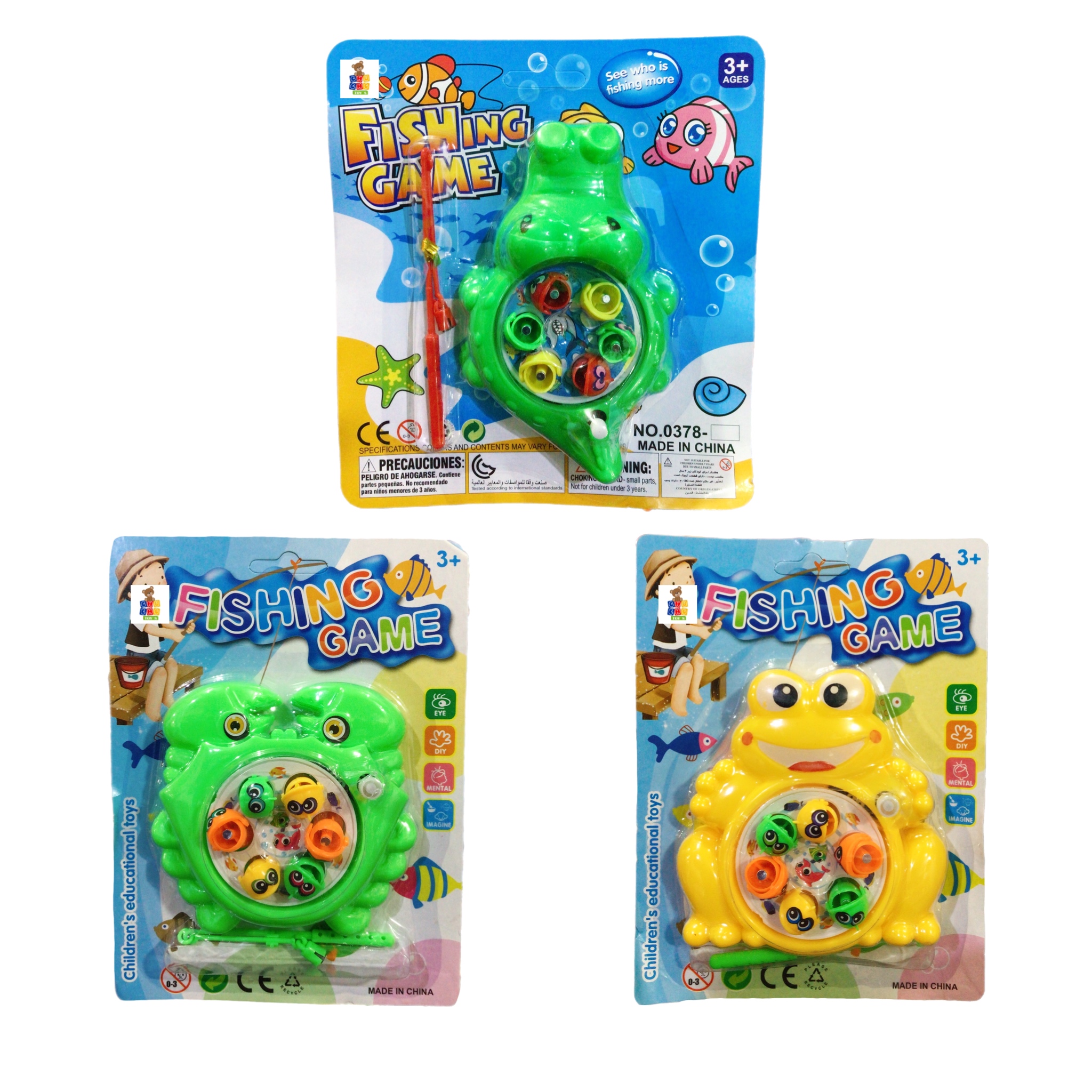 3 Mini Juego De Pesca Juguete De Cuerda Niños