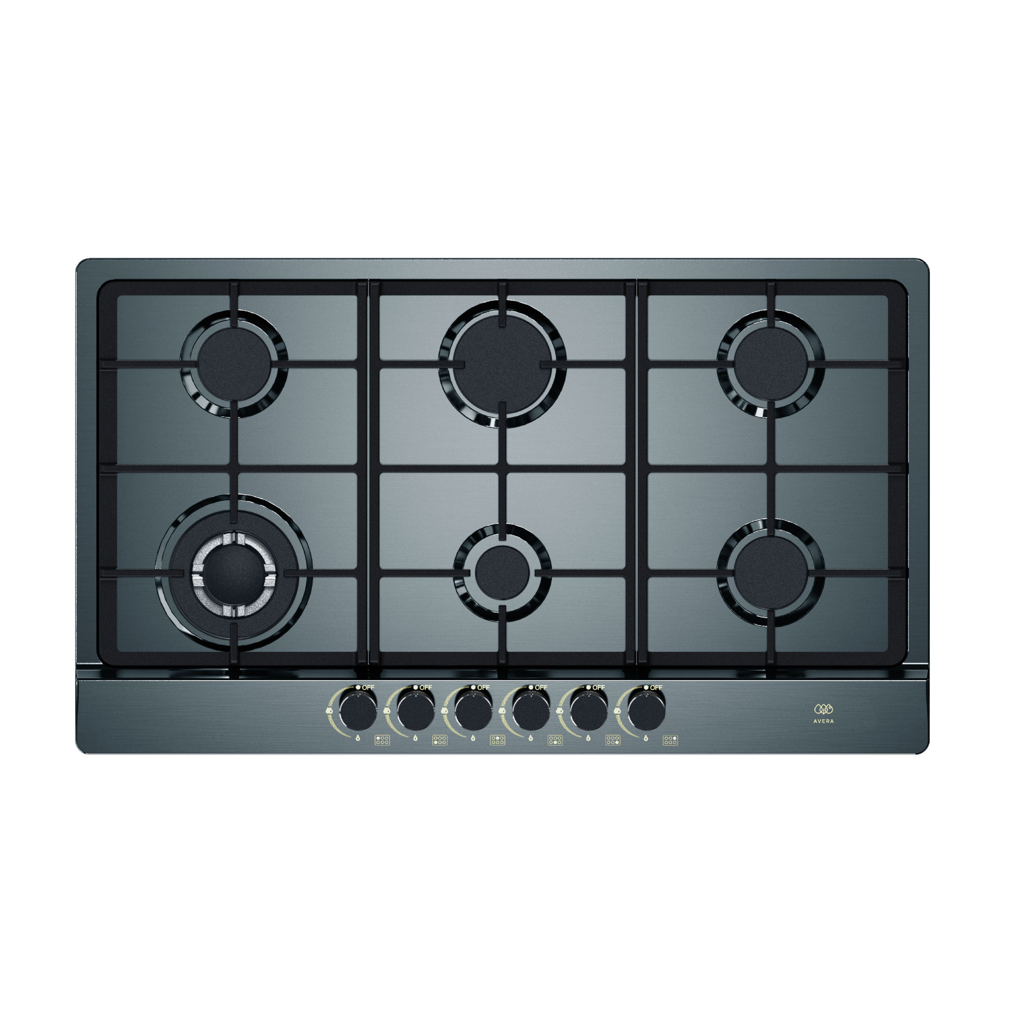 Parrilla A Gas 6 Quemadores Acero Inoxidable Avera AI6N