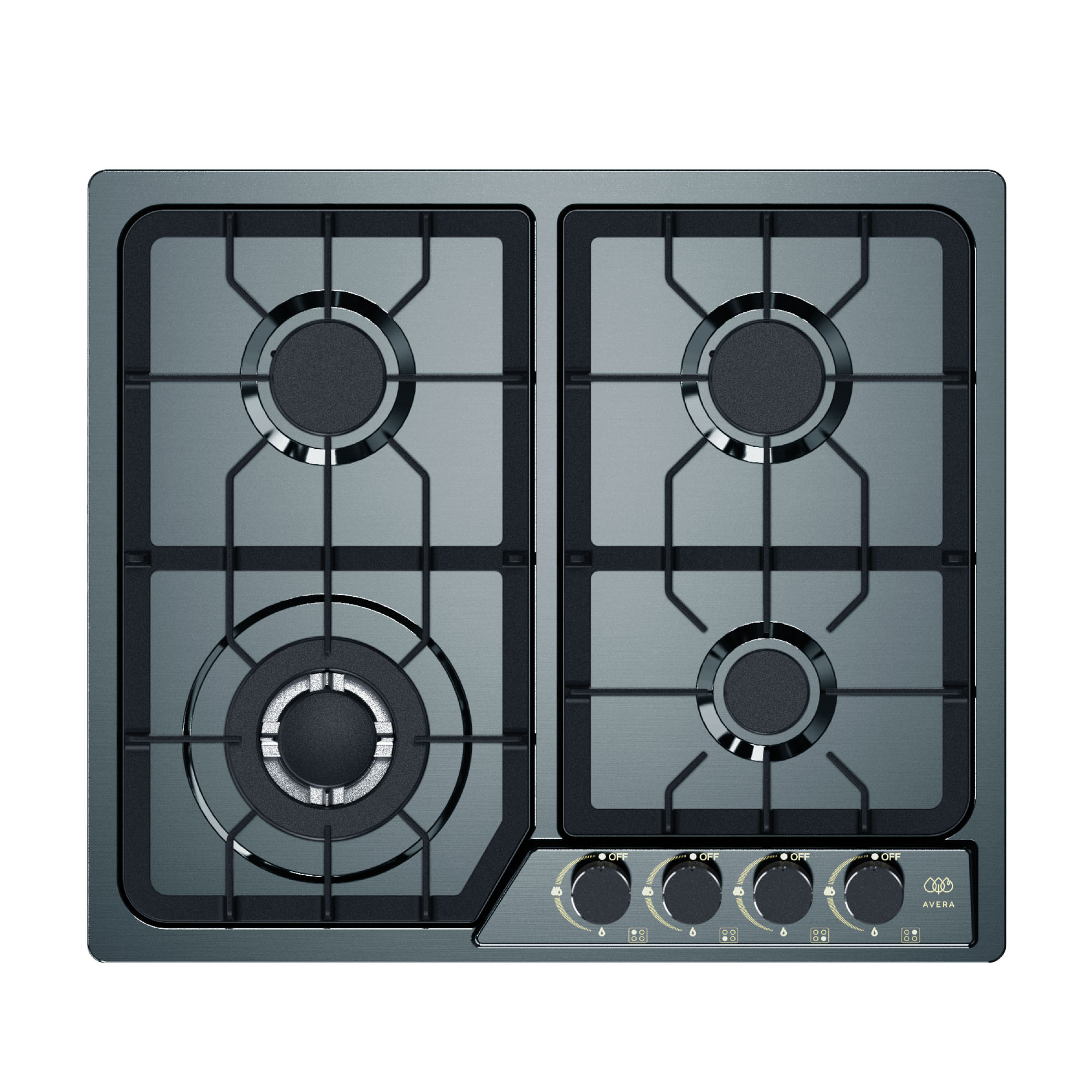 Parrilla A Gas 4 Quemadores Acero Inoxidable Avera AI4BN