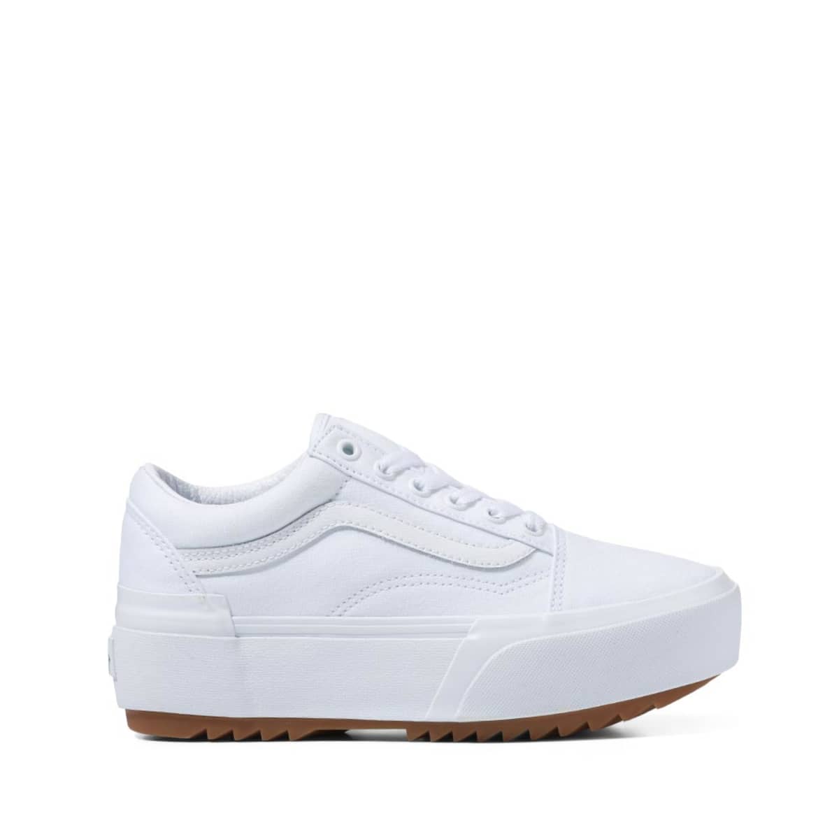Tenis Skate Ua Old Skool Stacked de Vans Latino para mujer, color blanco, mod. 1088652