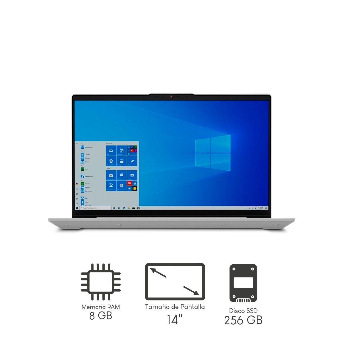 Laptop Lenovo Ideapad 5 14IIL05 Intel CI3-1115G4 4GB 128GB W10H SSD FHD Gris