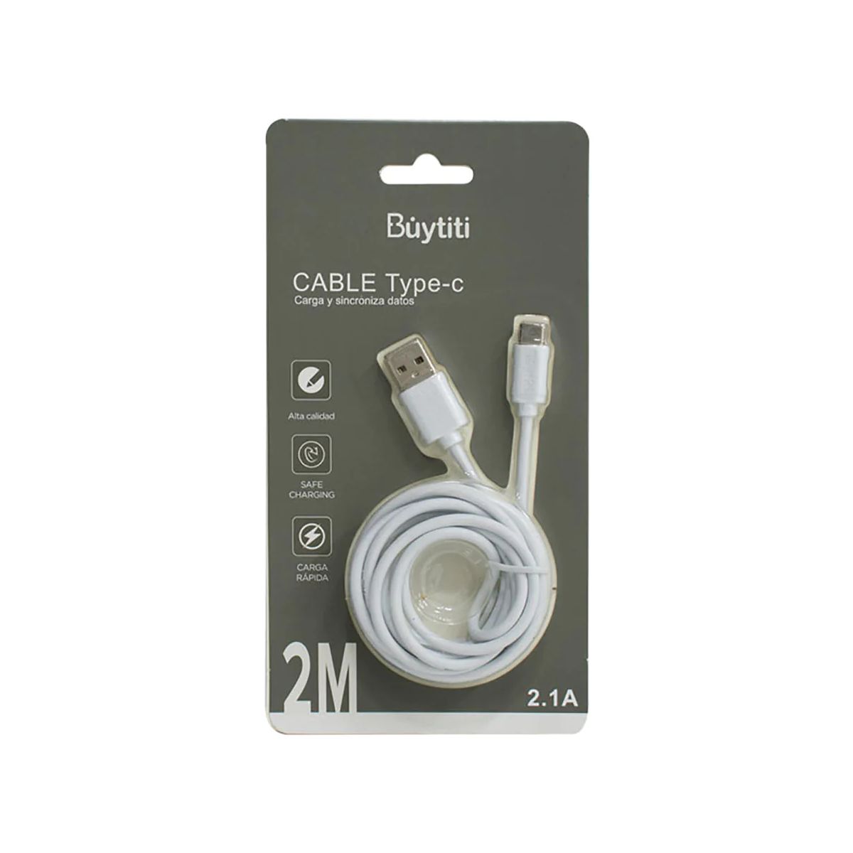 Cable De Carga Y Datos Usb Tipo C 2mt Bttypec316
