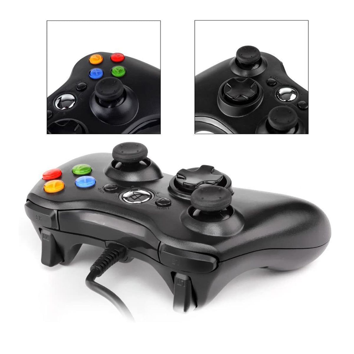 Control Alambrico Compatible con Xbox 360 GM05 Negro