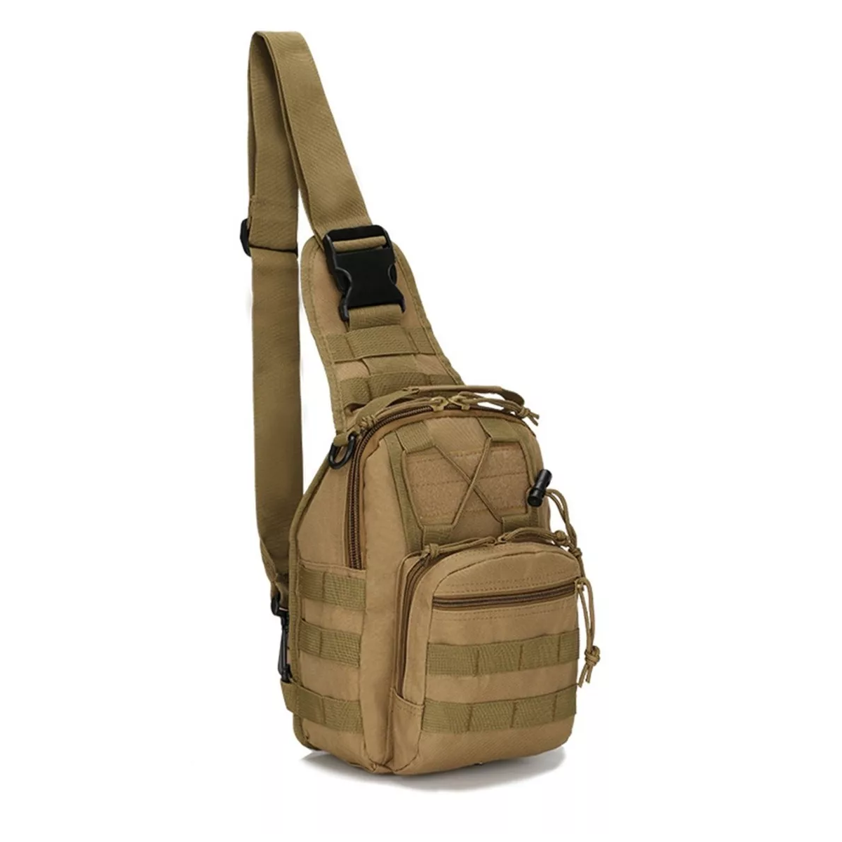 Pechera Mochila Táctica Militar Bandolera Hombre Caqui