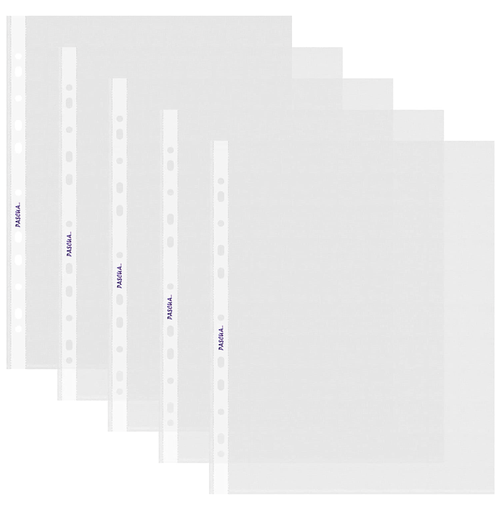 Paquete de 100 unidades de protectores transparentes de hojas para organizar, guardar y proteger hojas de papel de tamaño carta