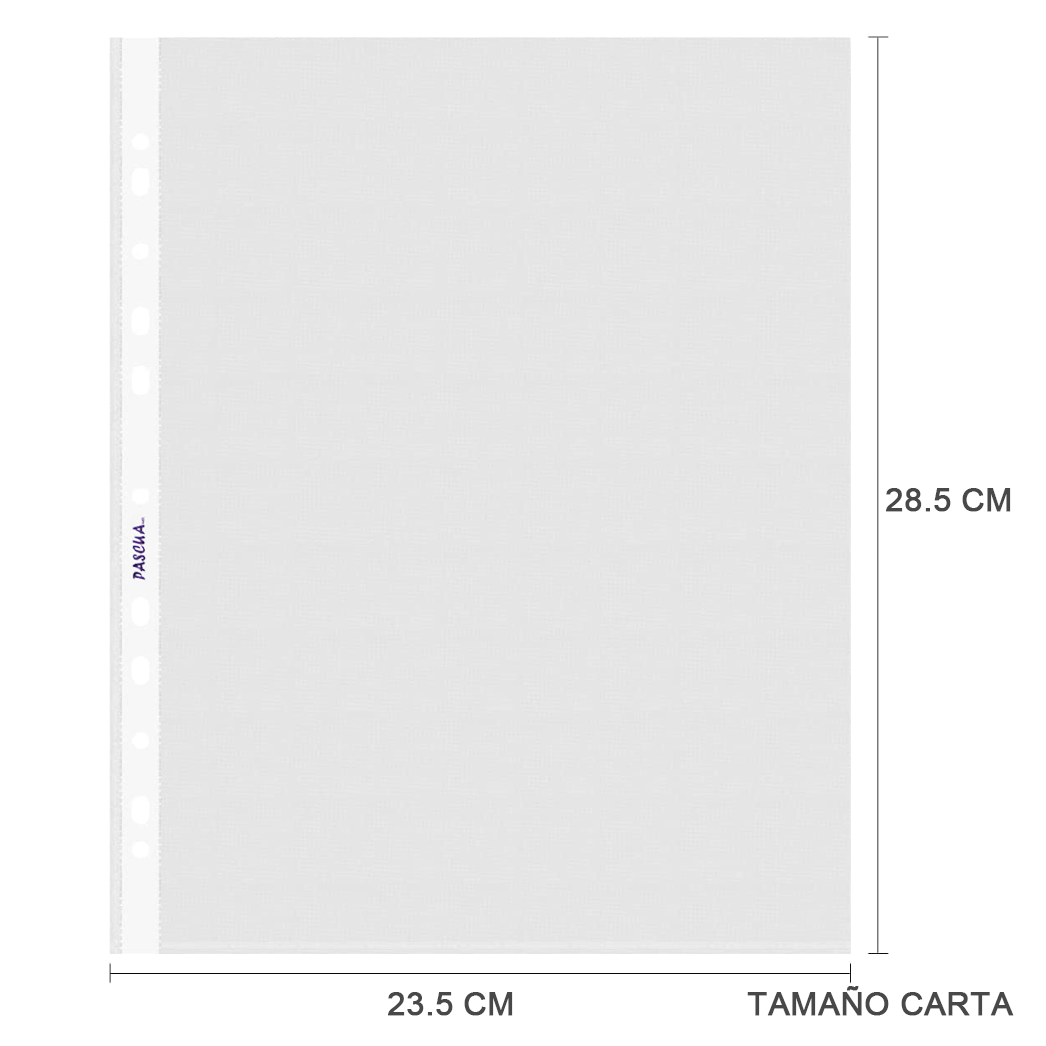 100 fundas de plástico transparente para documento protectores transparentes de hojas para organizar, guardar y proteger hojas de papel de 23.5 x 28.5 cm