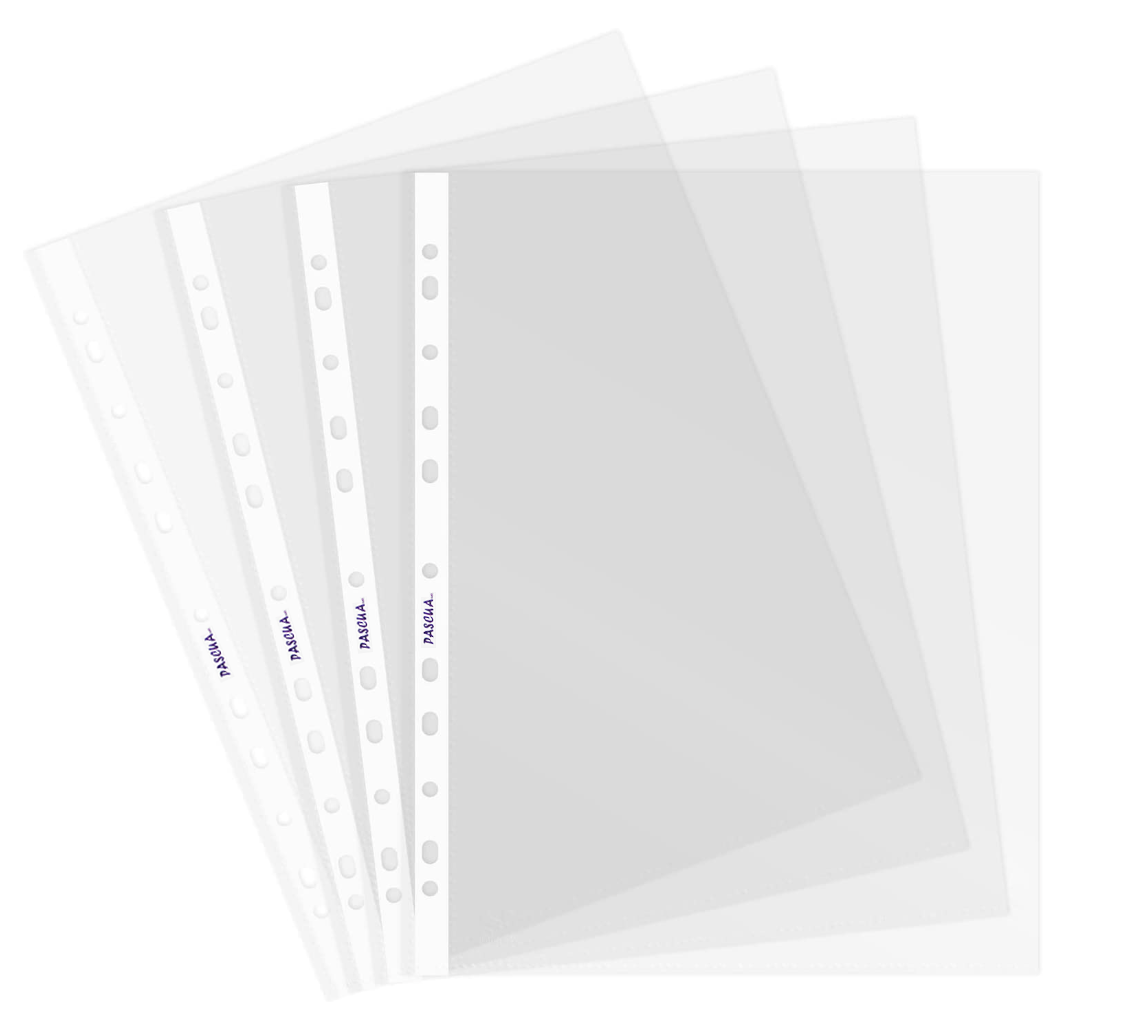 100 fundas de plástico transparente para documento protectores transparentes de hojas para organizar, guardar y proteger hojas de papel de 23.5 x 28.5 cm