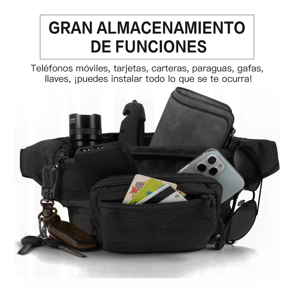 Cangurera Táctica Militar Impermeable Riñonera Para Hombre