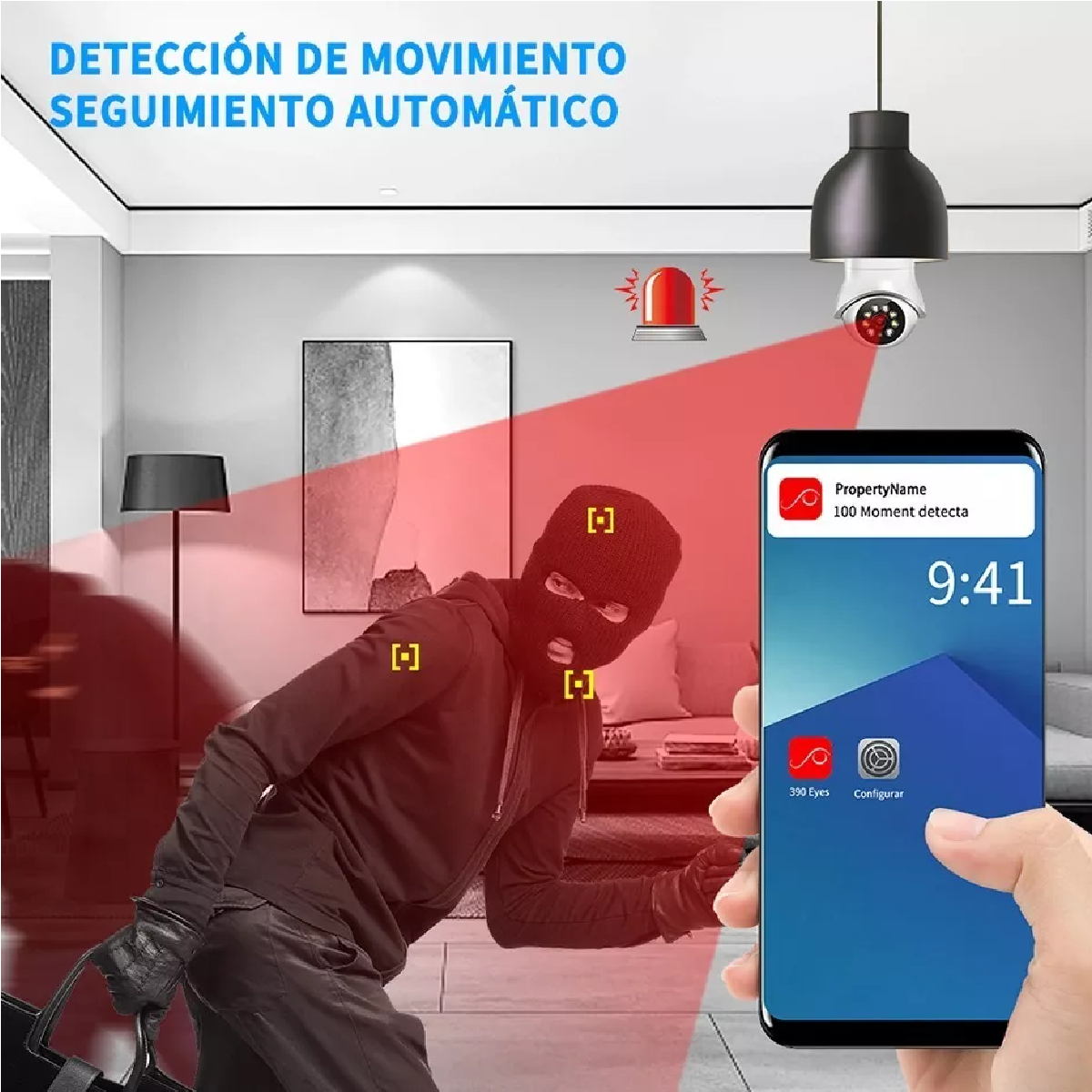 5g Cámara De Seguridad 360º Wifi Exterior/interior Socket