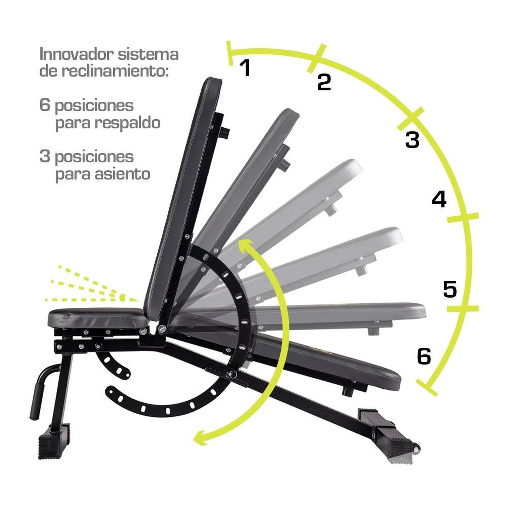 Bnaco de ejercicio athletic works banca con 6 niveles de inclinacion